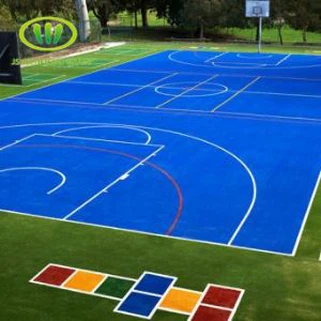 Blå konstgräs används för Tennis Turf och basket gräsmatta